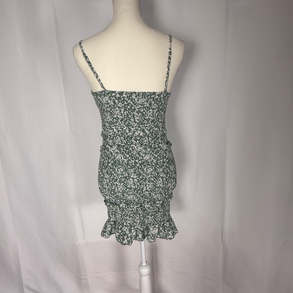 Abercrombie and Fitch Women's Green Floral Smocked Mini Dress, Wedding, Party S - Picture 12 of 12